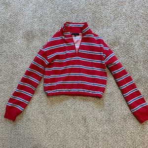 Vintage cropped quarter zip